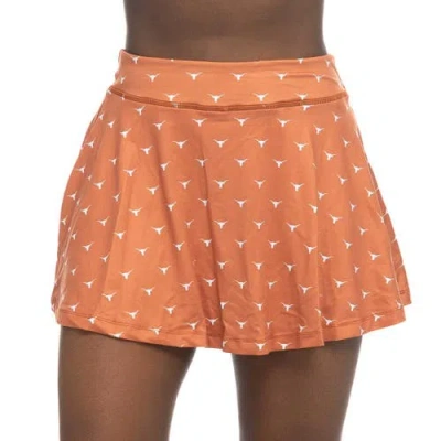 Zoozatz Texas Orange Texas Longhorns Allover Print Flowy Skort
