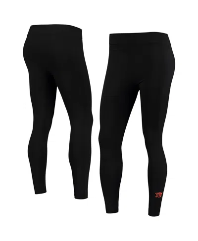 Zoozatz Women's Black Oregon State Beavers Fleece Leggings