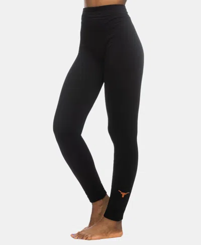 Zoozatz Women's Black Texas Longhorns Fleece Leggings