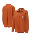Zoozatz Women's Burnt Orange Texas Longhorns Stretch Woven Button-up Shirt In Orange