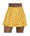 Zoozatz Women's Gold Iowa Hawkeyes All-over Print Flowy Skort In Gold