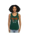 Zoozatz Women's Green Miami Hurricanes Everyday Tri-blend Tank Top In Green