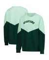 Zoozatz Mint Michigan State Spartans Bestie Oversized Pullover Sweatshirt In Green