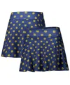 Zoozatz Women's Navy Notre Dame Fighting Irish Allover Print Flowy Skort In Blue