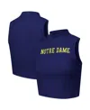 Zoozatz Women's Navy Notre Dame Fighting Irish Cropped Tank Top In Navy