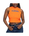 Zoozatz Women's Orange Florida Gators Cropped Tank Top In Orange