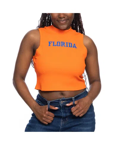 Zoozatz Women's Orange Florida Gators Cropped Tank Top