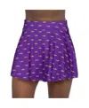 Zoozatz Women's Purple Lsu Tigers All-over Print Flowy Skort In Purple