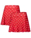 Zoozatz Women's Red Wisconsin Badgers Allover Print Flowy Skirt In Red