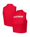 Zoozatz Women's Red Wisconsin Badgers Cropped Tank Top In Multi