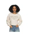 Zoozatz Women's Tan Georgia Bulldogs Cropped Crewneck Sweatshirt In Neutral