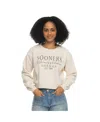 Zoozatz Women's Tan Oklahoma Sooners Cropped Crewneck Sweatshirt In Brown