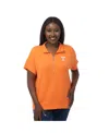 Zoozatz Tennessee Orange Tennessee Volunteers Tri-blend Quarter-zip Flowy Top In Orange