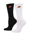 Zoozatz Women's  Black, White Oklahoma State Cowboys 2-pack Quarter-length Socks In Black,white