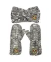 Zoozatz Women's  Gray Atlanta United Fc Marled Headband And Mittens Set In Gray