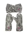 Zoozatz Women's  Gray Colorado Rapids Marled Headband And Mittens Set In Gray