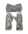 Zoozatz Women's  Gray D.c. United Marled Headband And Mittens Set In Gray