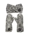 Zoozatz Women's  Gray Inter Miami Cf Marled Headband And Mittens Set In Gray