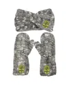 Zoozatz Women's  Gray Nashville Sc Marled Headband And Mittens Set In Gray