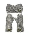 Zoozatz Women's  Gray Portland Timbers Marled Headband And Mittens Set In Gray