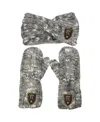 Zoozatz Women's  Gray Real Salt Lake Marled Headband And Mittens Set In Gray