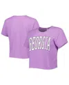 Zoozatz Purple Alabama Crimson Tide Core Fashion Cropped T-shirt In Purple