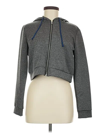 Zoozatz Zip Up Hoodie In Gray