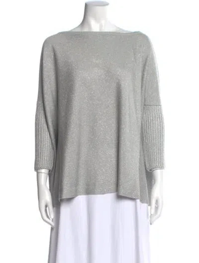 Pre-owned Zoran Bateau Neckline Sweater In Blue