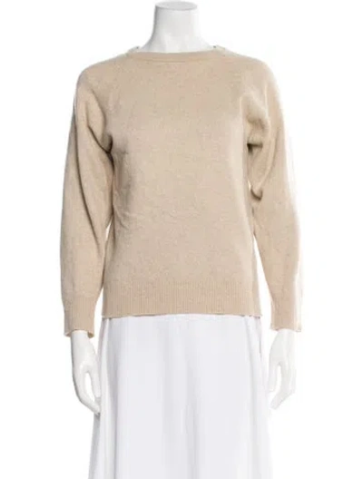Pre-owned Zoran Bateau Neckline Sweater In Neutral