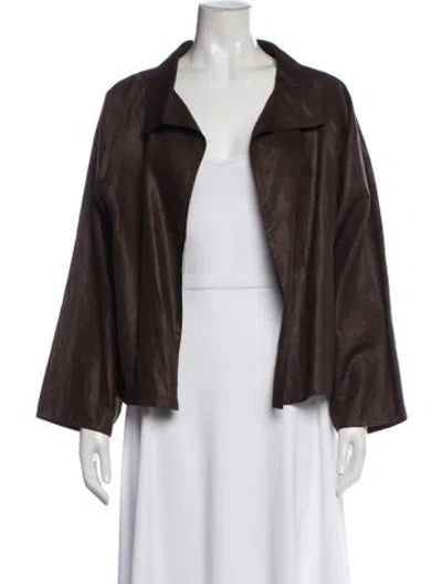 Pre-owned Zoran Linen Jacket In Brown