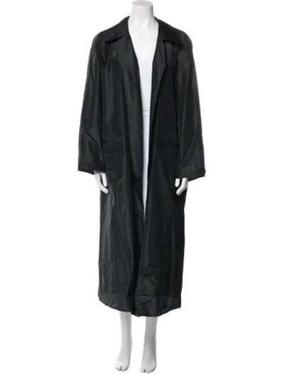 Pre-owned Zoran Silk Coat In Green