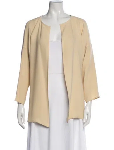 Pre-owned Zoran Silk Jacket In Neutral