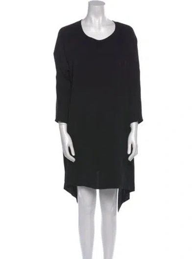 Pre-owned Zoran Silk Mini Dress In Black