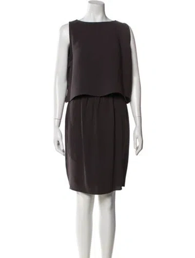 Pre-owned Zoran Silk Skirt Set In Brown
