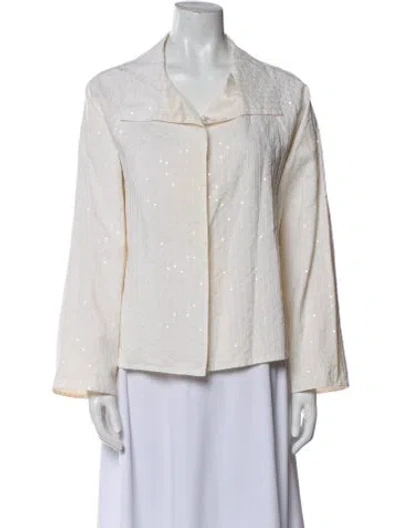 Pre-owned Zoran Striped Jacket In Neutral