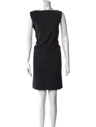 Pre-owned Zoran Wool Mini Dress In Black