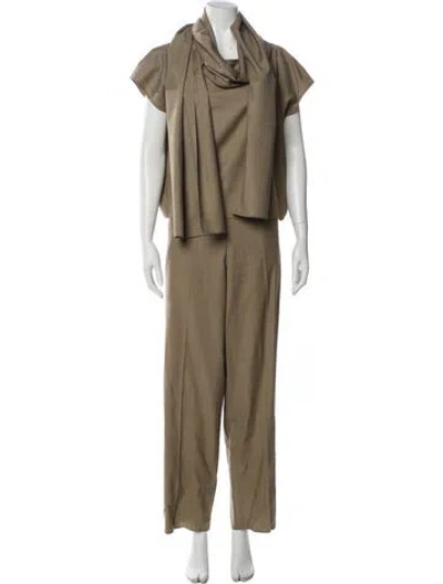 Pre-owned Zoran Wool Pant Set In Neutral