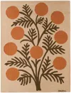 Zouzou Rugs Ssense Exclusive Beige & Orange Marigolds Rug In Off-white/orange