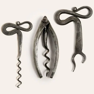 Zsa Zsa Zsu Bijnor Metal Decorative Object 3 Piece Set In Gray