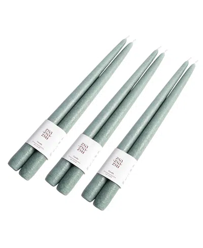 Zsa Zsa Zsu Deurne 6 Pieces Candlestick Candle, 4 Oz. In Grey