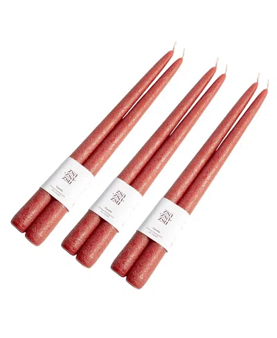 Zsa Zsa Zsu Deurne 6 Pieces Candlestick Candle, 4 Oz. In Pink
