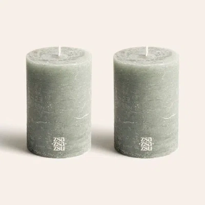 Zsa Zsa Zsu Deurne Pillar Candle 5 In Blue