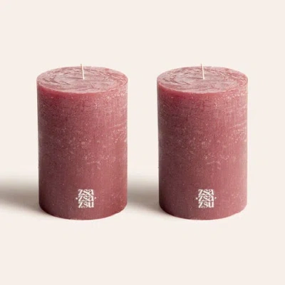 Zsa Zsa Zsu Deurne Pillar Candle 5 In Brown
