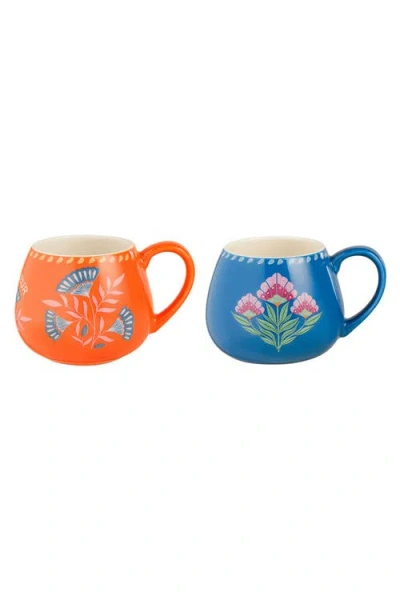 Zsa Zsa Zsu Floral Porcelain Mug 2 Pcs Set In Multi