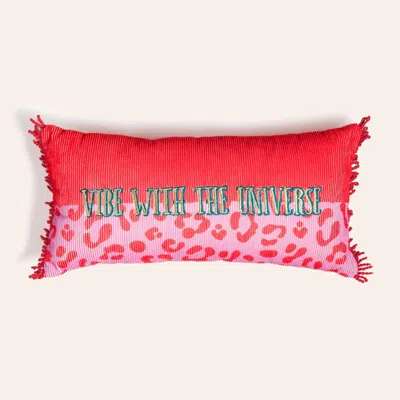 Zsa Zsa Zsu Ghuni Fringed Embroidered 100% Cotton Home Accent In Multi