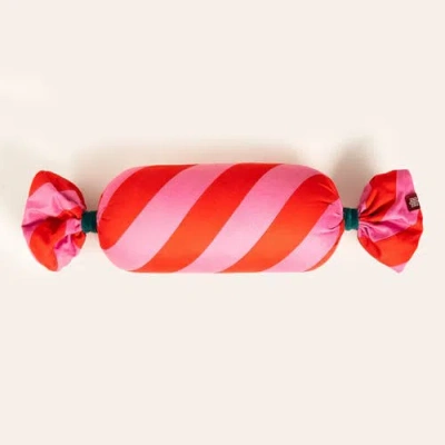 Zsa Zsa Zsu Hansi Bias-cut Ruffled 100% Polyester Velvet Cushion 7x24 In In Red