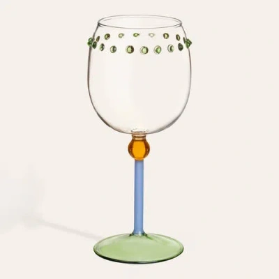Zsa Zsa Zsu Henan Borosilicate Glass Wine Glass 15 Oz. In Transparent