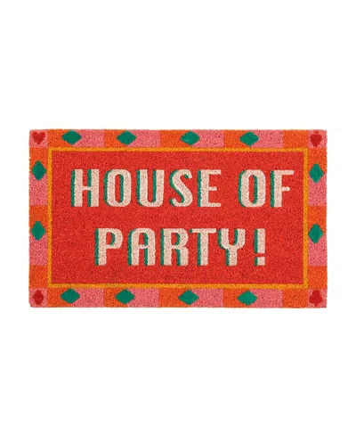 Zsa Zsa Zsu Kerala Party Coir Doormat, 18 X 30 In Pink