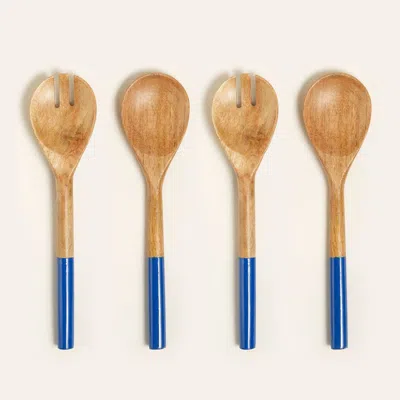 Zsa Zsa Zsu Lakri Mango Tree Salad Spoon Set Of 2 In Brown