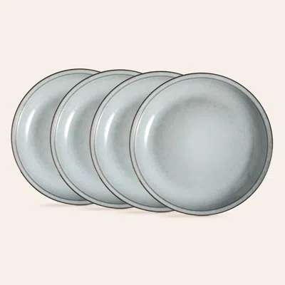 Zsa Zsa Zsu Lily Dessert Plate Stoneware 8 In Set Of 4 In Blue
